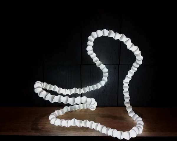 A lighted sculpture that can be remodeled part of the journey collection