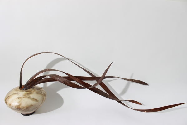 Mistral lighted sculpture on and off part of the Sea Grass collection